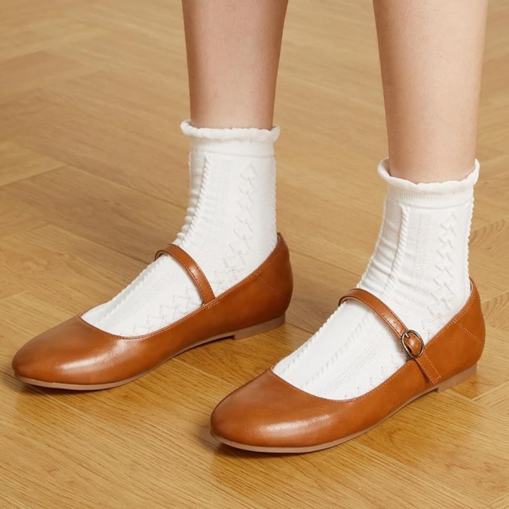 Brown Mary Jane Flats - Picture 8 of 8